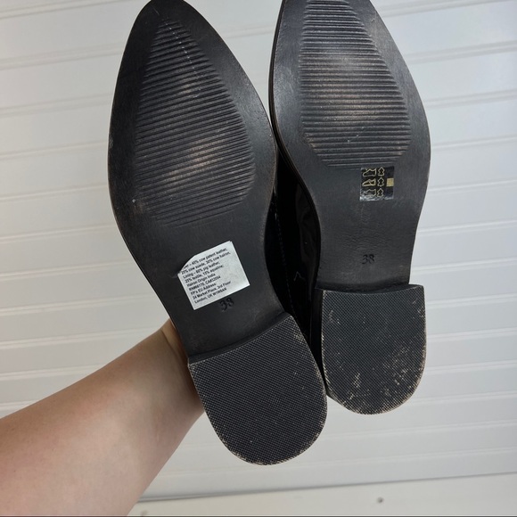 Free People Brady Slip On Leopard Cow Hair Patent Loafers Size EU 38/ US 8 - Picture 9 of 11